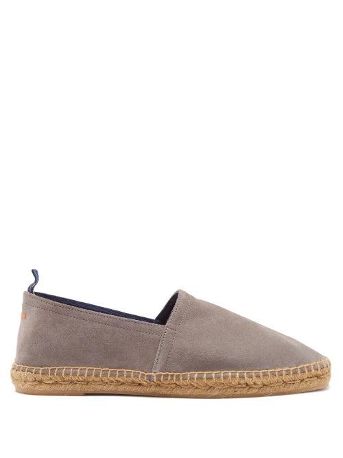Matchesfashion.com Castaer - Pablo Suede Espadrilles - Mens - Dark Grey