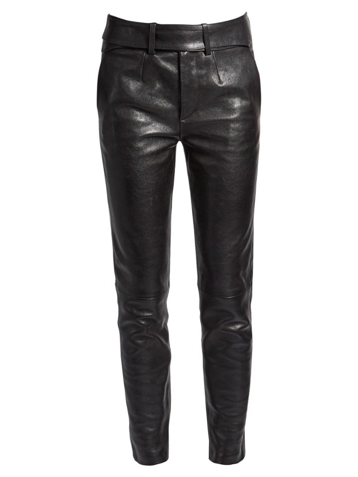 Saint Laurent Smoking Leather Biker Trousers