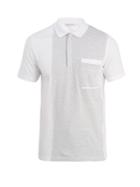 Falke Ess Contrast-panel Linen-blend Polo Shirt
