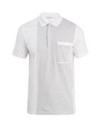 Falke Ess Contrast-panel Linen-blend Polo Shirt