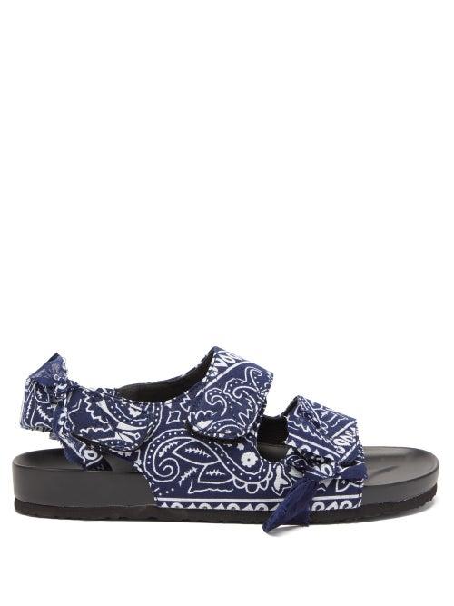 Matchesfashion.com Arizona Love - Apache Paisley-print Moulded-sole Sandals - Womens - Navy