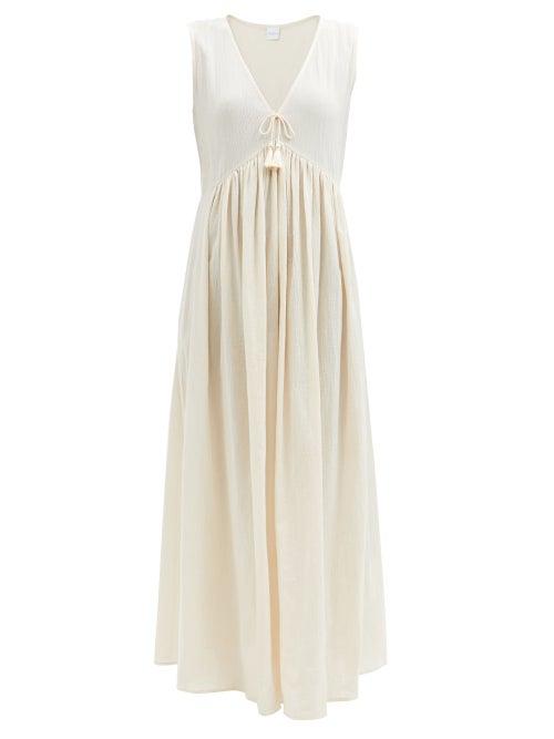 Max Mara Beachwear - Volante Dress - Womens - Cream