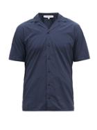 Matchesfashion.com Orlebar Brown - Travis Cotton-poplin Bowling Shirt - Mens - Navy