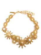 Oscar De La Renta Faux-pearl Embellished Sun-star Necklace
