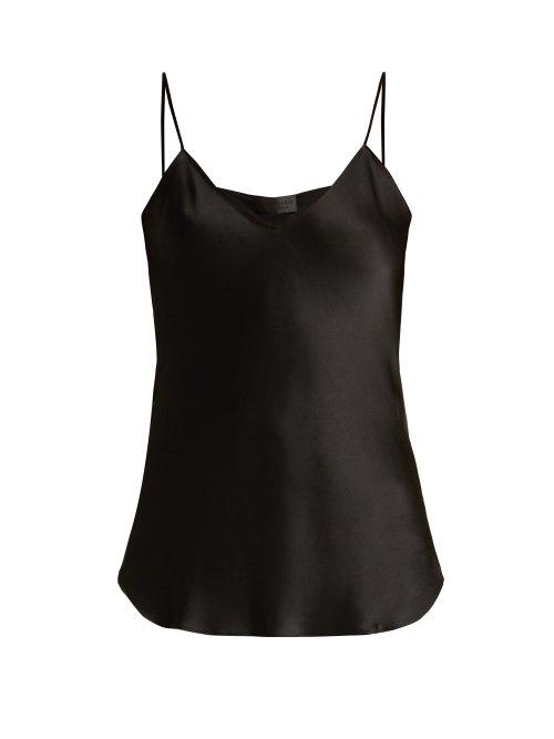 Matchesfashion.com Nili Lotan - Isabella Silk Cami Top - Womens - Black