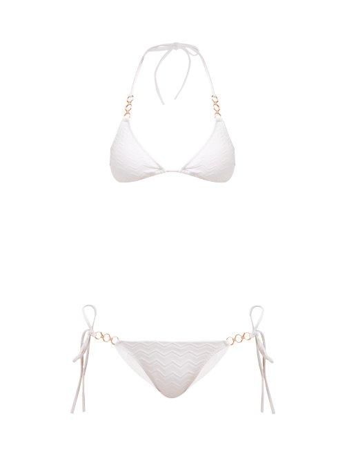 Matchesfashion.com Melissa Odabash - Anguilla Chain Link Triangle Bikini - Womens - White