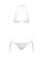Matchesfashion.com Melissa Odabash - Anguilla Chain Link Triangle Bikini - Womens - White
