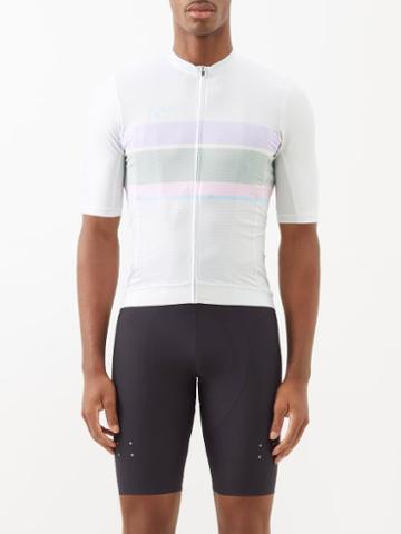 Pedla - Striped Technical-jersey Cycling Top - Mens - Light / Pastel Pink