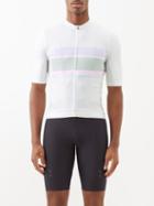 Pedla - Striped Technical-jersey Cycling Top - Mens - Light / Pastel Pink