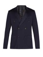 Matchesfashion.com Etro - Nuovo Jersey Wool Silk Blend Blazer - Mens - Blue