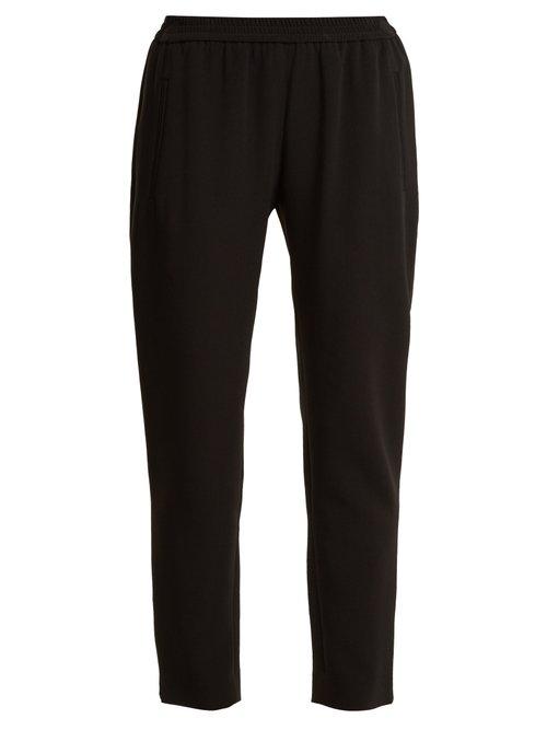 Matchesfashion.com Stella Mccartney - Tamara Tapered Leg Stretch Crepe Cady Trousers - Womens - Black
