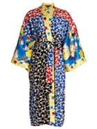 Duro Olowu Nina Contrast-panel Silk And Crepe Kimono Dress