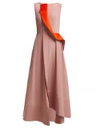 Matchesfashion.com Roksanda - Efilia Silk Crepe De Chine Midi Dress - Womens - Pink Multi