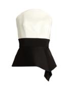 Roland Mouret Penn Satin And Cady Corset Top