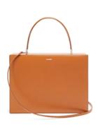 Matchesfashion.com Jil Sander - Case Medium Leather Top Handle Bag - Womens - Brown