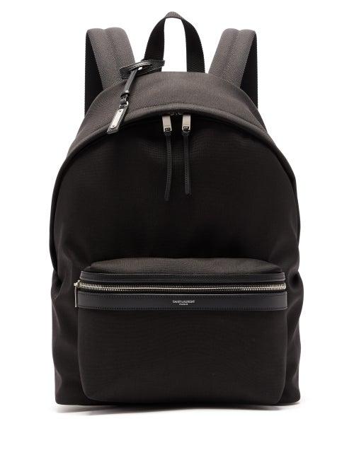 Matchesfashion.com Saint Laurent - City Canvas Wide Backpack - Mens - Black