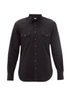 Matchesfashion.com Saint Laurent - Western-yoke Denim Shirt - Mens - Black