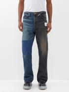 Mihara Yasuhiro - Two-toned Straight-leg Jeans - Mens - Indigo