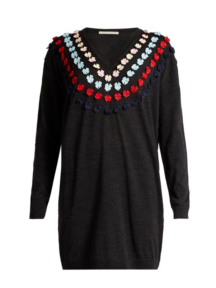 Marco De Vincenzo Bow-embellished Wool Sweater
