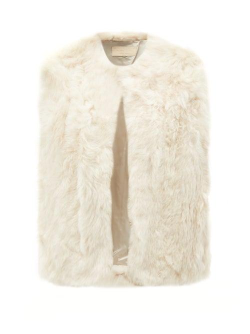 Nili Lotan - Brinley Shearling Gilet - Womens - Light Beige