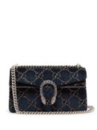 Matchesfashion.com Gucci - Dionysus Gg Velvet Shoulder Bag - Womens - Navy