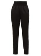 Matchesfashion.com Giambattista Valli - High Rise Satin Trousers - Womens - Black
