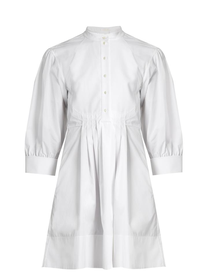 Chloé Balloon-sleeved Cotton Mini Dress