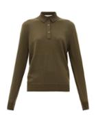 Matchesfashion.com Giuliva Heritage Collection - The Cassiope Cashmere Blend Polo Shirt - Womens - Dark Green