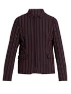 Wooyoungmi Point-collar Striped Blazer