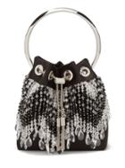 Matchesfashion.com Jimmy Choo - Callie Beaded Satin Clutch Bag - Womens - Black