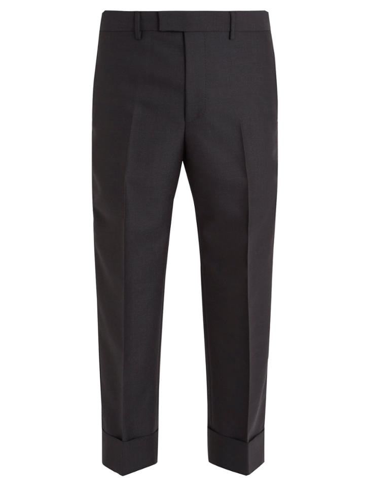 Gucci Contrast-striped Wool Trousers