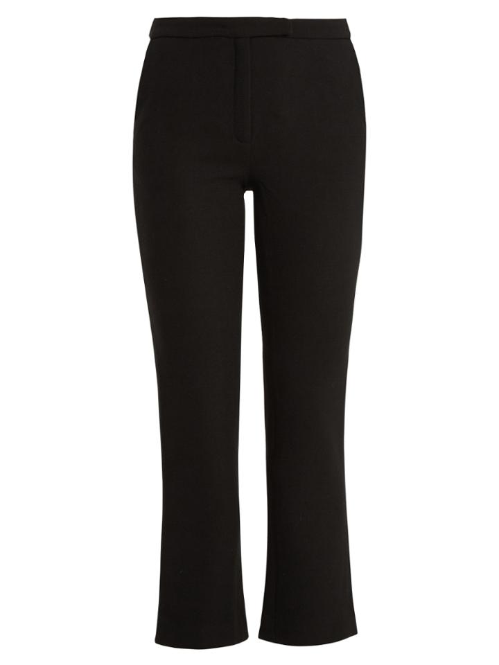 Osman Yasmin Kick-flare Wool Cropped Trousers