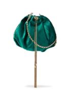 Matchesfashion.com Rosantica By Michela Panero - Fatale Velvet Shoulder Bag - Womens - Green Multi
