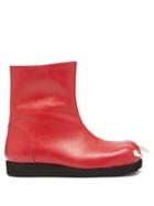 Matchesfashion.com Charles Jeffrey Loverboy - X Roker Lion Claw Leather Boots - Womens - Red