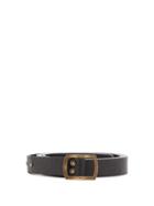 Matchesfashion.com Saint Laurent - Triple Stud Leather Belt - Mens - Black