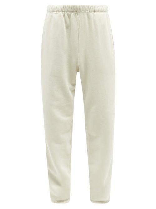 Mens Rtw Les Tien - Brushed-back Cotton Track Pants - Mens - Green