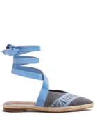 Jw Anderson Wraparound Canvas Backless Flats
