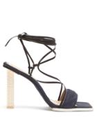 Matchesfashion.com Jacquemus - Adour Wraparound Leather Sandals - Womens - Black