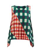 Ladies Rtw Pleats Please Issey Miyake - Shibori-check Technical-pleated Top - Womens - Green Multi