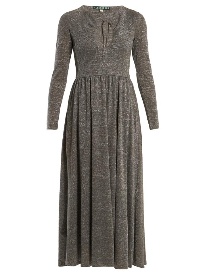 Alexachung Cut-out Front Gathered-waist Dress