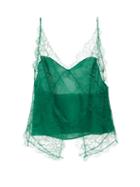 Khaite - Sasha V-neck Lace Camisole Top - Womens - Emerald