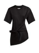 Matchesfashion.com Marques'almeida - Knot Front Cotton Jersey T Shirt - Womens - Black