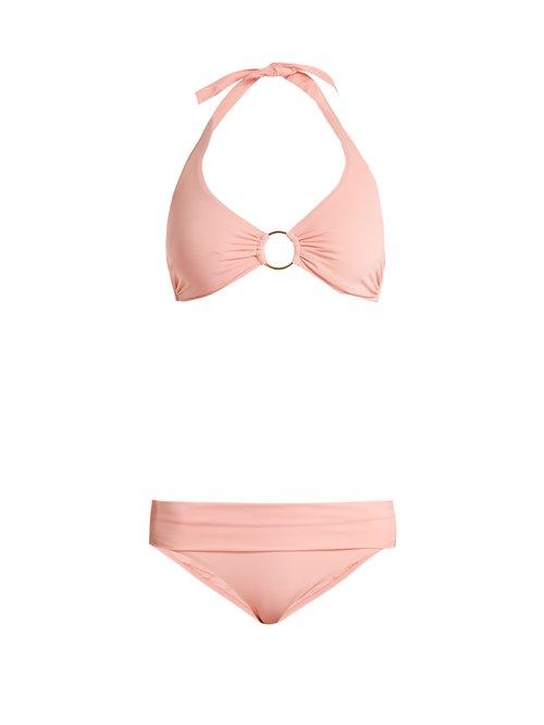 Matchesfashion.com Melissa Odabash - Brussels Halterneck Underwired Bikini - Womens - Pink