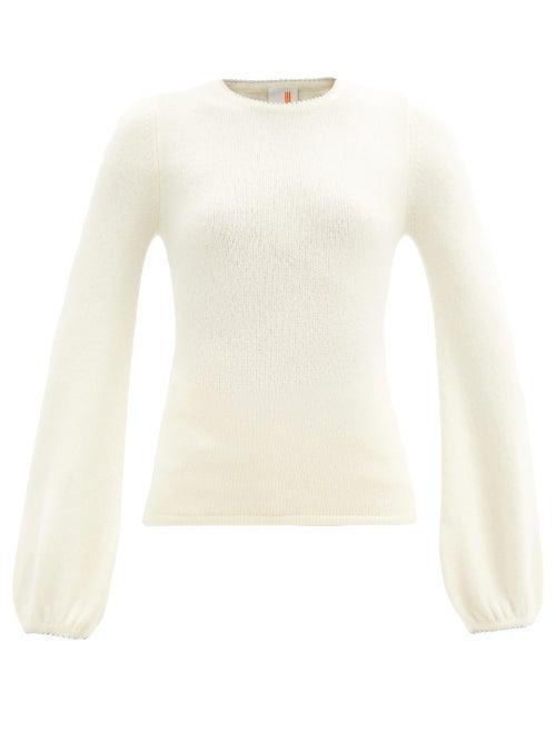 Matchesfashion.com Joostricot - Swarovski Faux-pearl And Wool-blend Sweater - Womens - Ivory
