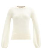Matchesfashion.com Joostricot - Swarovski Faux-pearl And Wool-blend Sweater - Womens - Ivory
