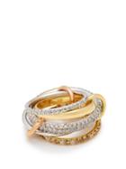 Matchesfashion.com Spinelli Kilcollin - Venus 18kt Gold And Diamond Ring - Womens - Gold