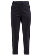 Matchesfashion.com Cefinn - Tailored Turn Up Wool Trousers - Womens - Navy