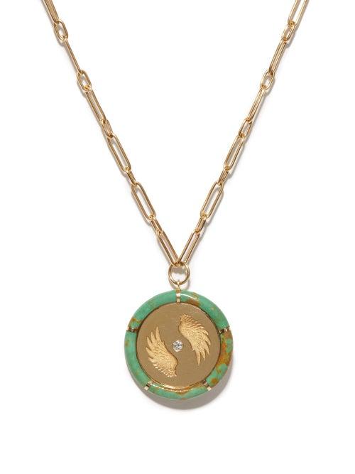Matchesfashion.com Retrouvai - Alchemy Bravery Diamond & 14kt Gold Necklace - Womens - Gold