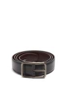 Lanvin Dish Axis Reversible Leather Belt