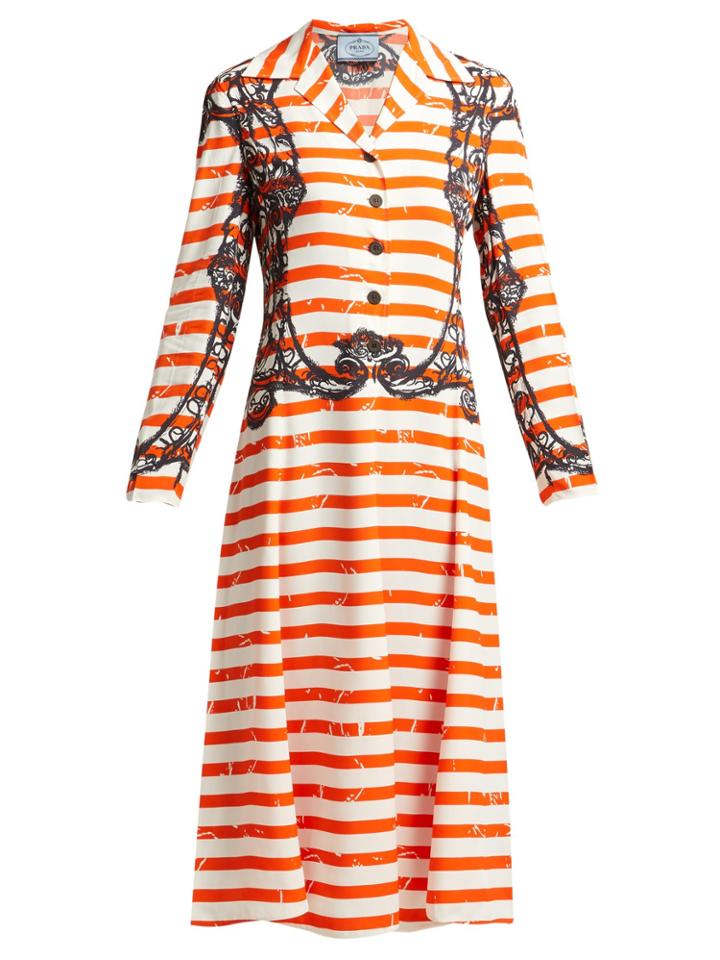 Prada Striped Twill Dress